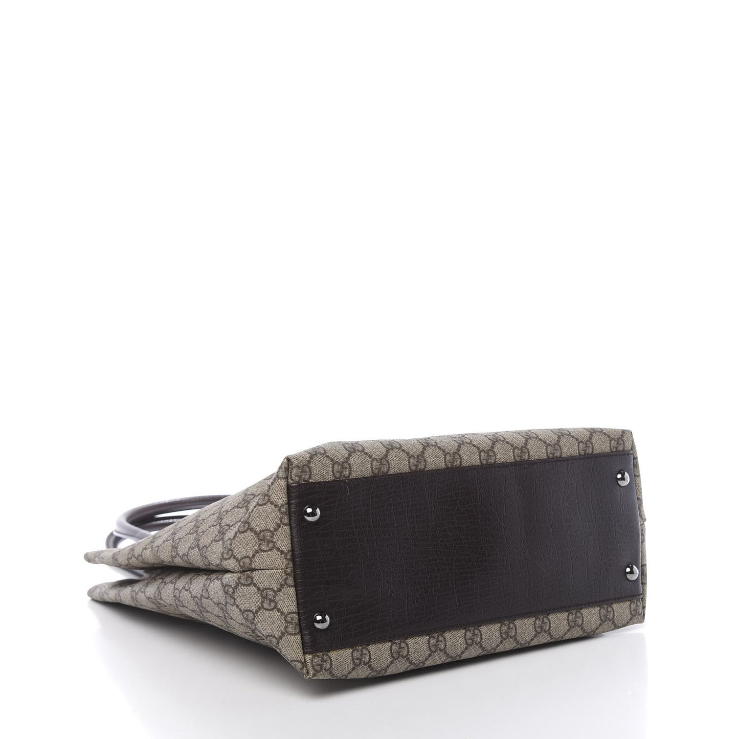 GG Plus Monogram Small Vertical Tote Dark Brown