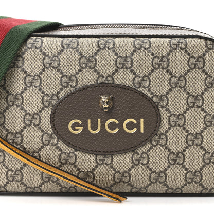 Gucci GG Supreme Monogram Web Neo Vintage Shoulder Bag Beige New Acero Crop 8 of 10