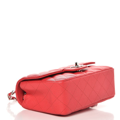 Chanel Caviar Quilted Mini Rectangular Flap Light Red 4 of 7