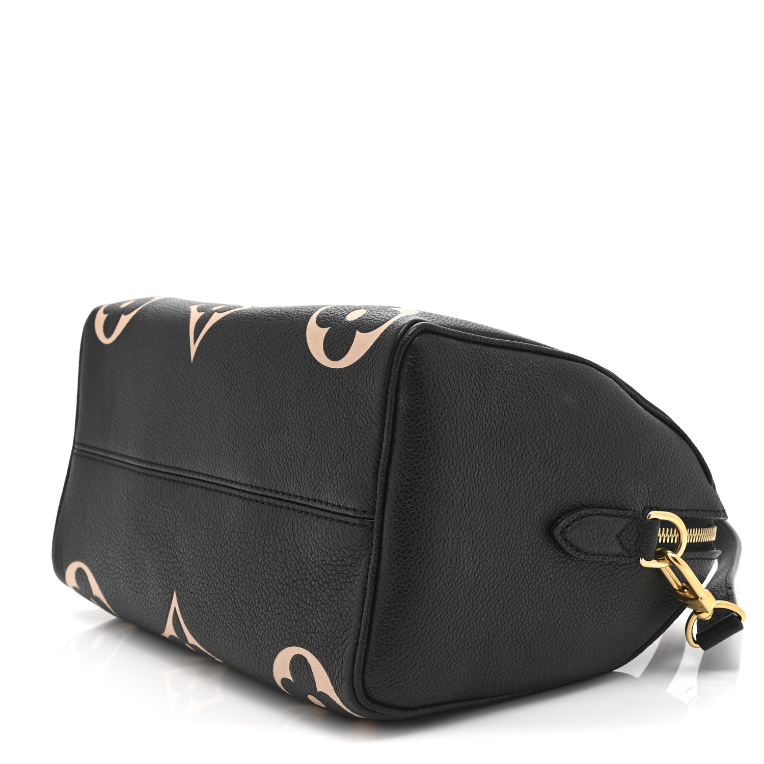 Louis Vuitton Empreinte Monogram Giant Speedy Bandouliere 25 Black Beige 9 of 9