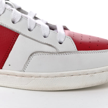 Saint Laurent Calfskin Court Classic SL/10H High Top Sneakers 43 White Red 22 of 25