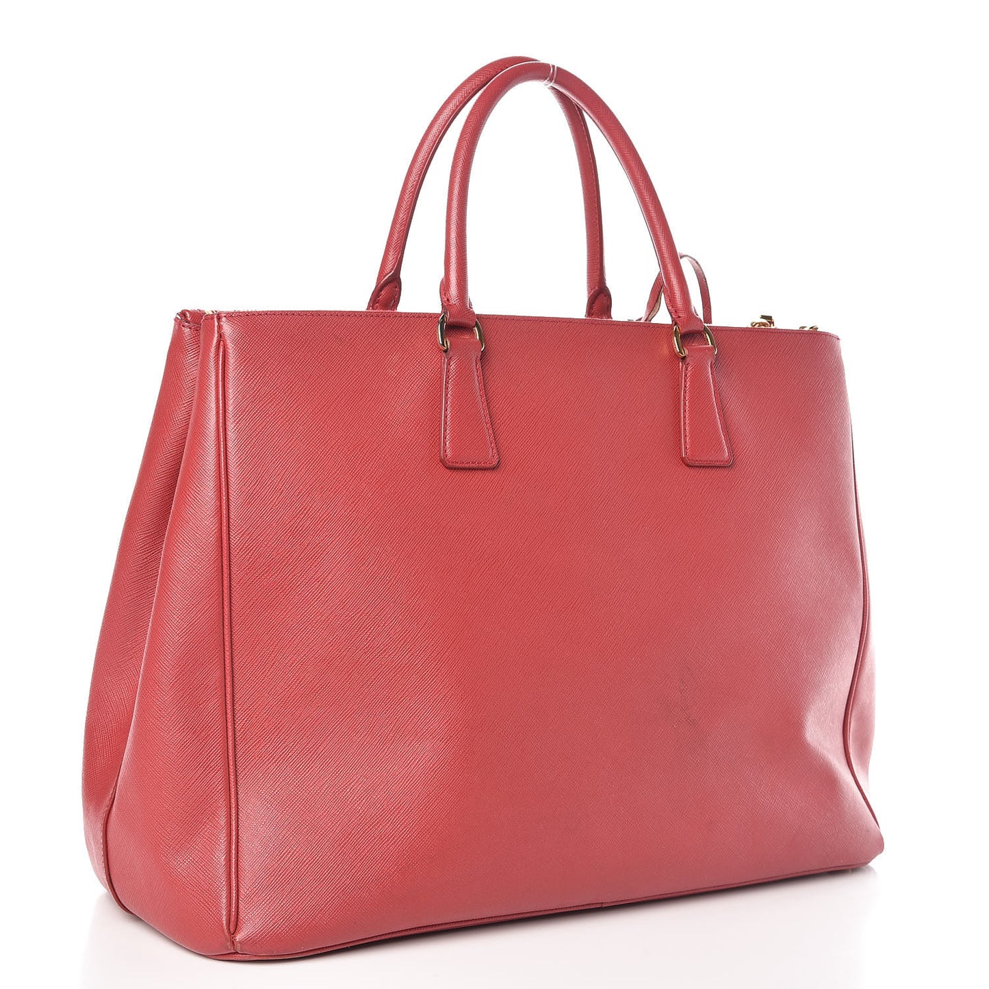 Saffiano Large Galleria Double Zip Tote Fuoco