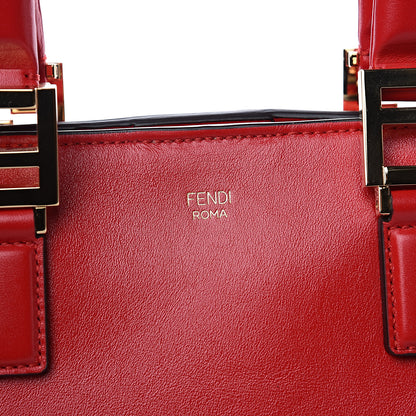Fendi Vitello Glacier Medium FF Tote Rosso Cardinale 9 of 9