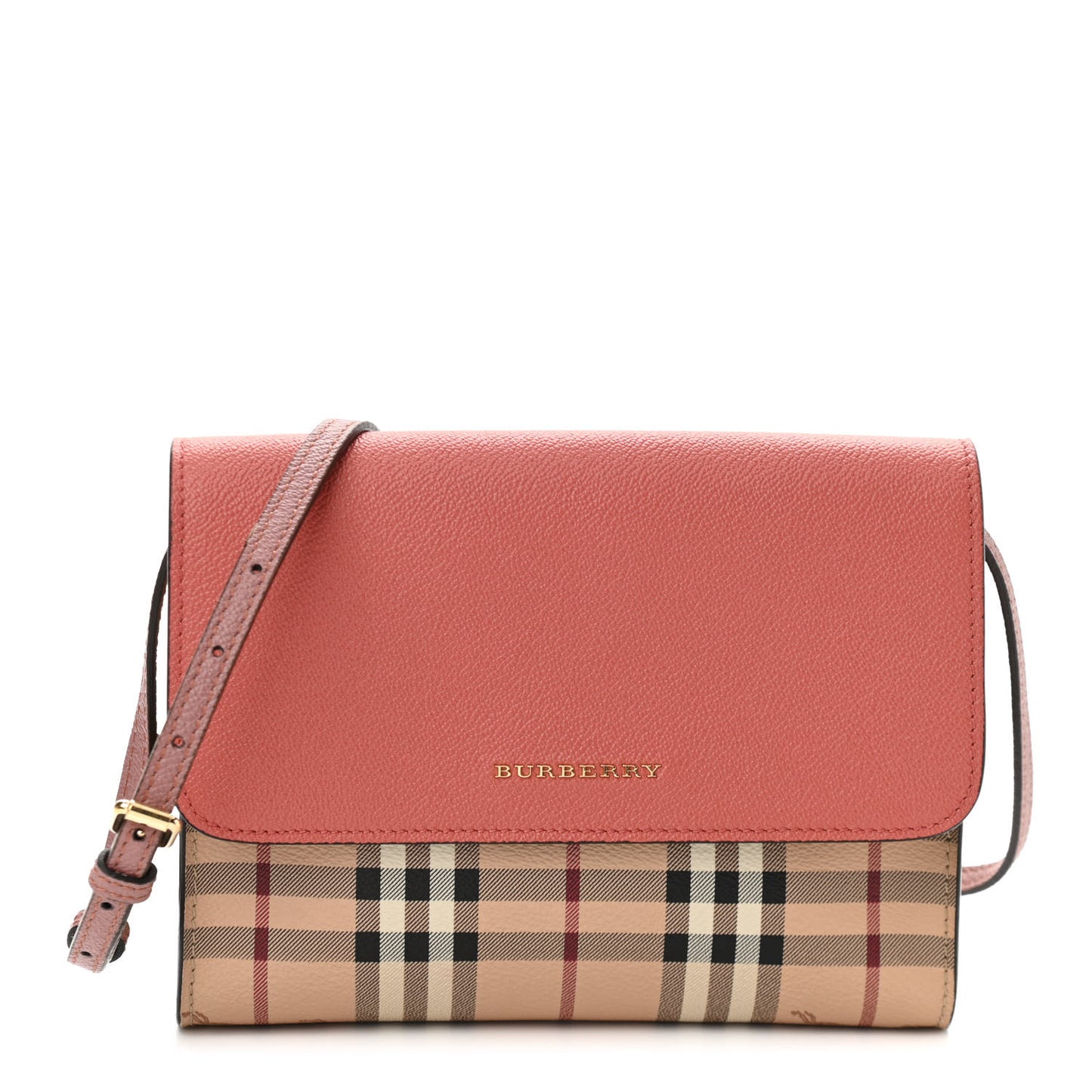 Derby Calfskin Haymarket Check Small Loxley Crossbody Cinnamon Red Multicolor