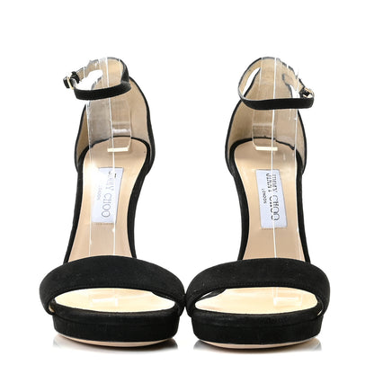 Jimmy Choo Suede Misty 120 Sandals 40 Black 3 of 12