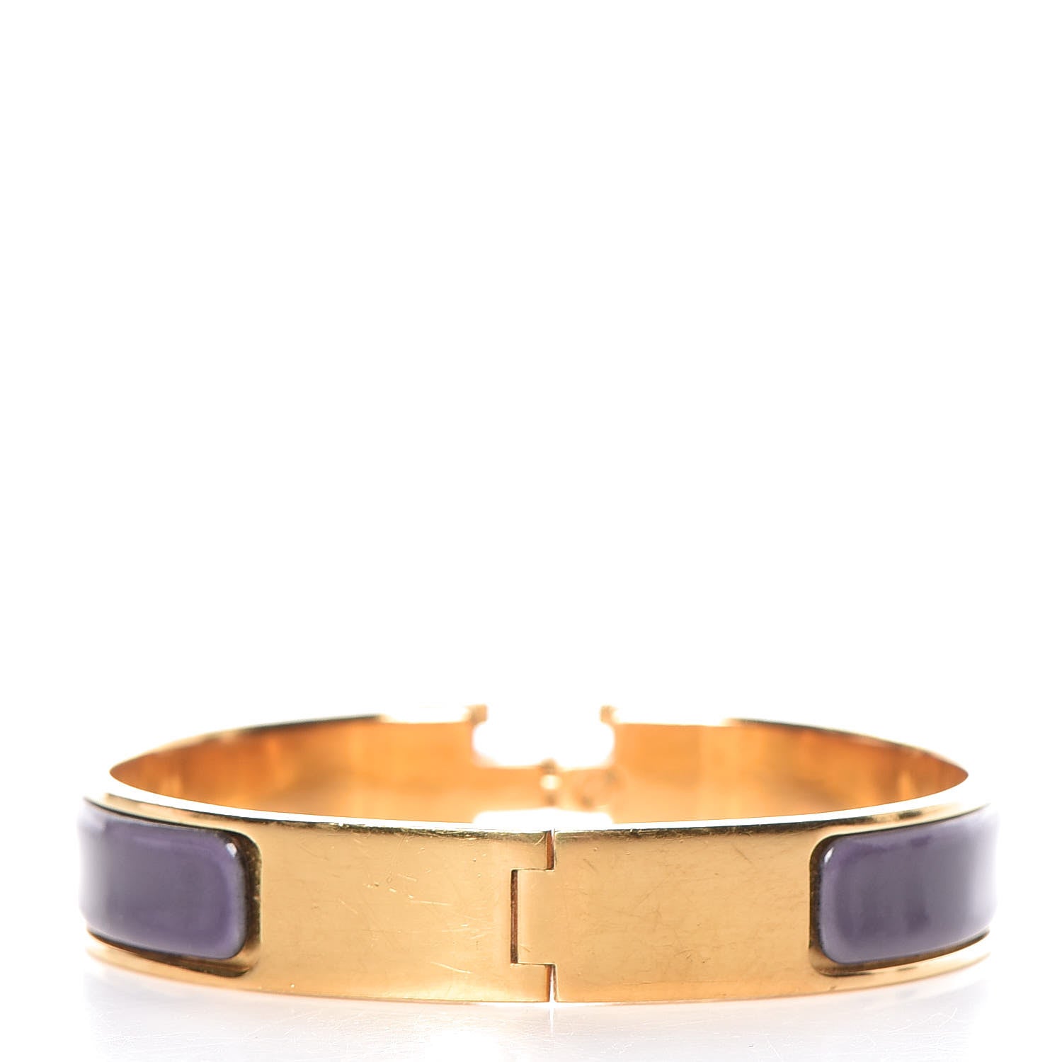 Hermes Enamel Narrow Clic Clac H Bracelet PM Iris 3 of 6
