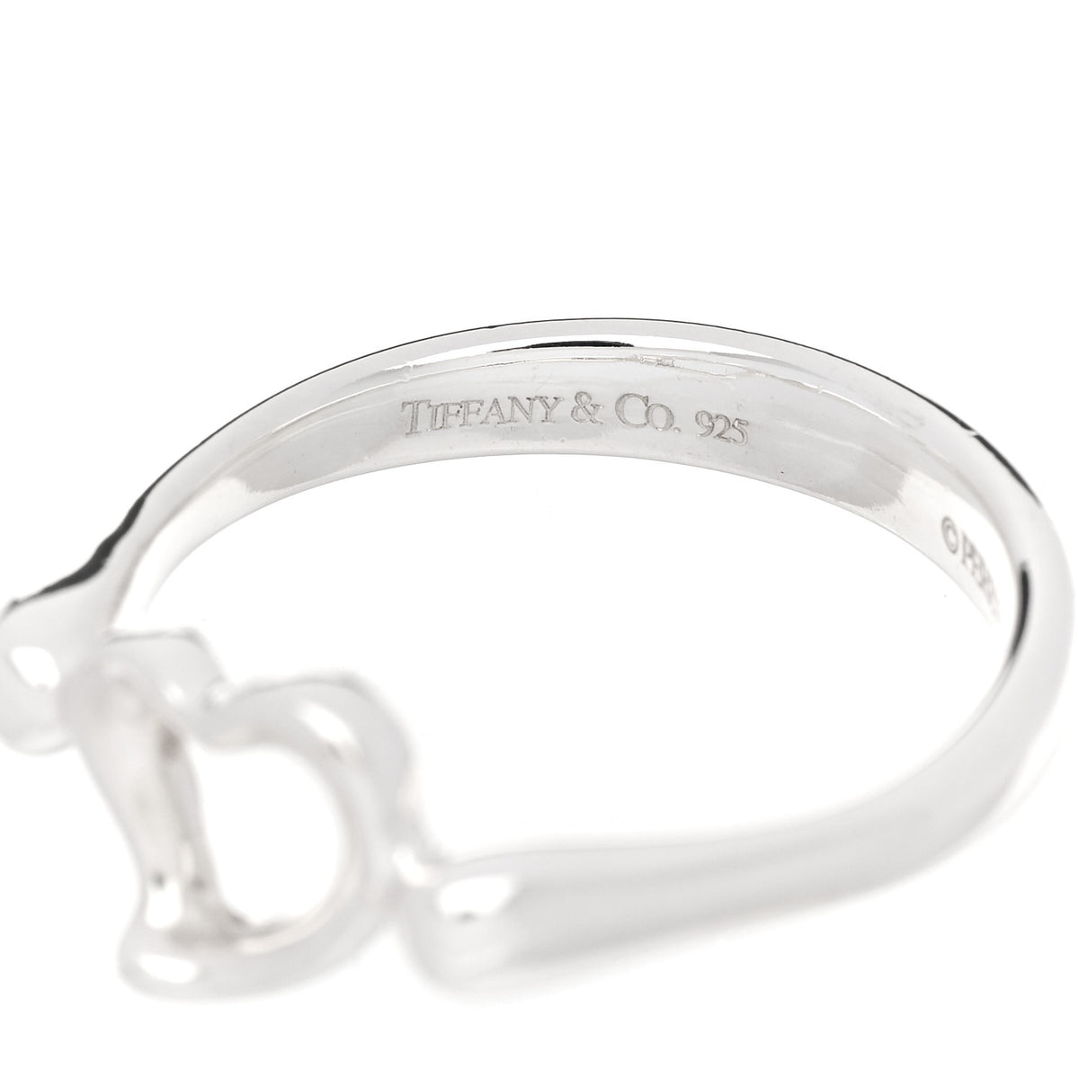 Tiffany Sterling Silver Elsa Peretti Open Heart Ring 53 6.5 4 of 5