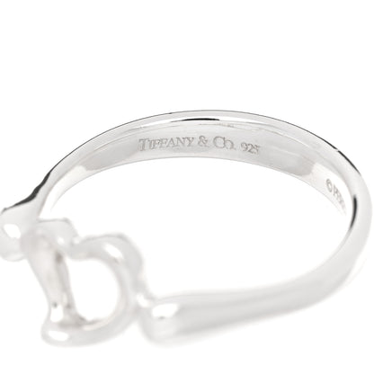 Tiffany Sterling Silver Elsa Peretti Open Heart Ring 53 6.5 4 of 5