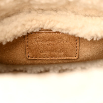 Christian Dior Suede Shearling Cannage Mini Lady Dior Camel 6 of 10