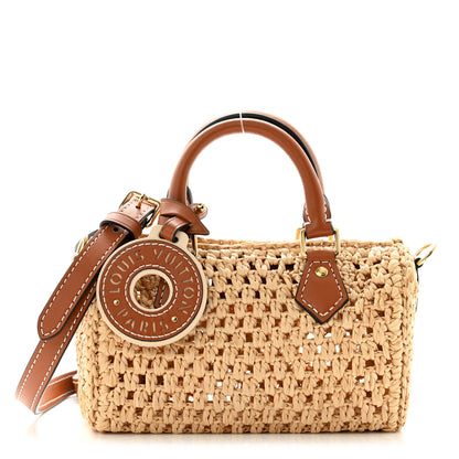 Louis Vuitton Raffia Nano Speedy Natural Tan 1 of 10