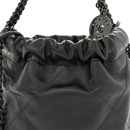Chanel Shiny Calfskin Quilted Mini Chanel 22 So Black 8 of 12