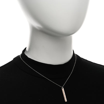 Tiffany Sterling Silver Rubedo 1837 Bar Pendant Necklace 2 of 4