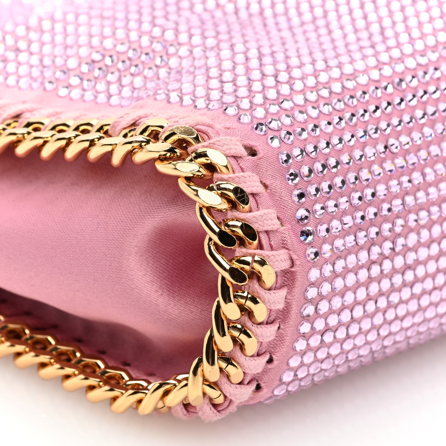 Stella McCartney Crystal Stones Tiny Fold Over Falabella Pink 8 of 9