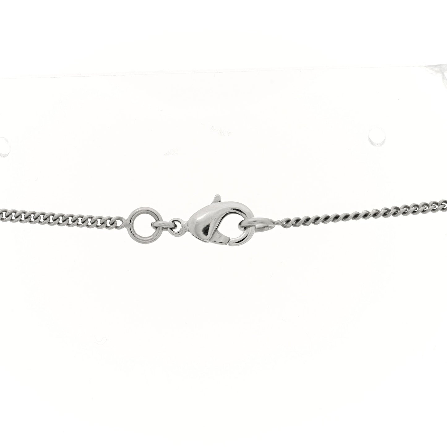 Crystal CC Pendant Necklace Silver
