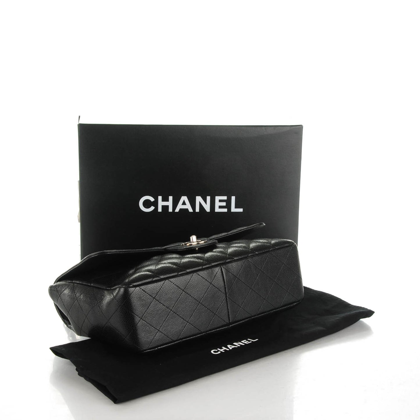 Caviar Quilted Jumbo Single Flap Black