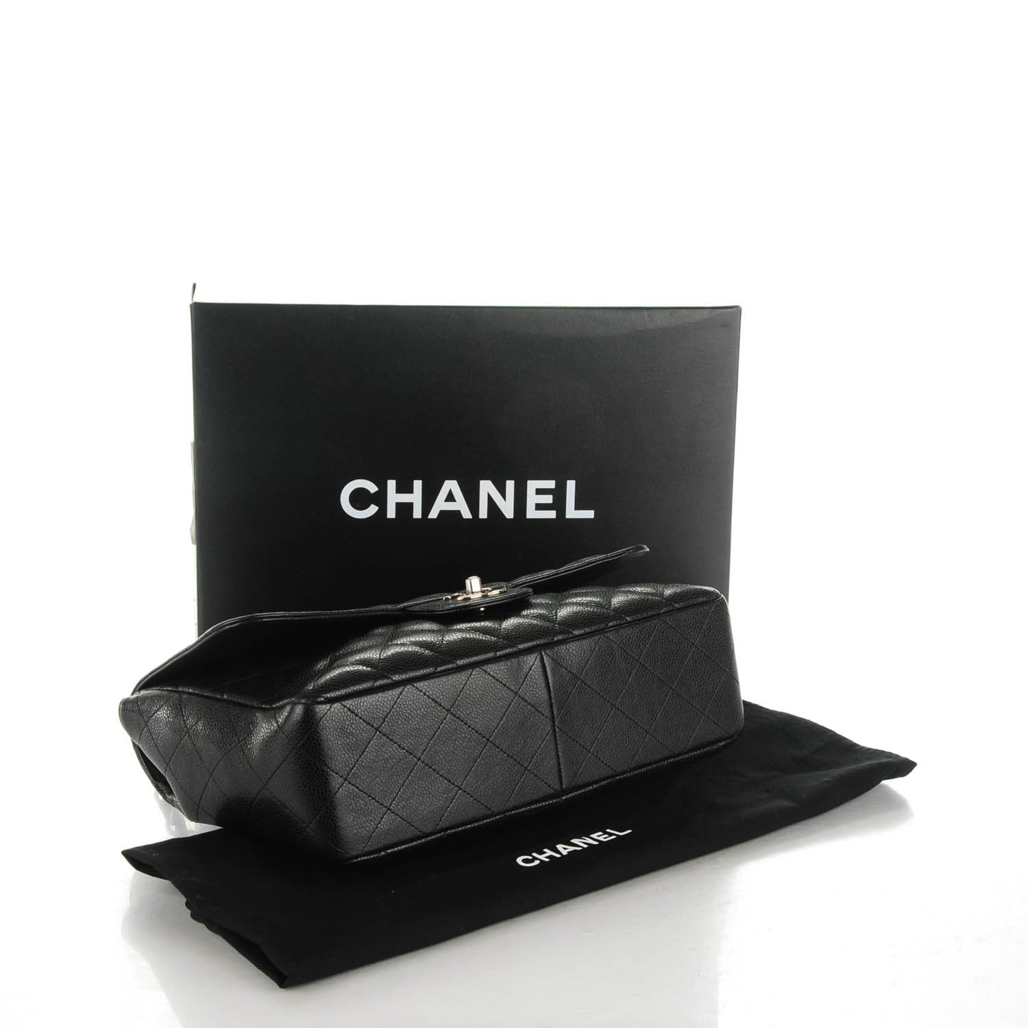 Chanel Caviar Quilted Jumbo Single Flap Black 4 of 8