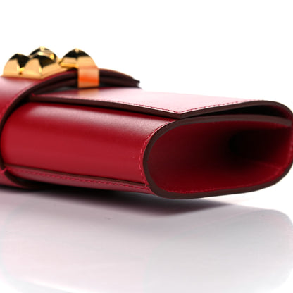 Hermes Tadelakt Medor 23 Clutch Rouge Vif 9 of 13