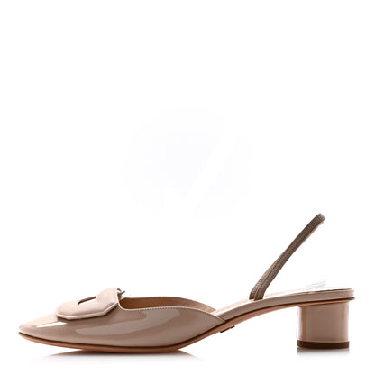 Christian Dior Patent Dior Day Slingback 35mm Pumps 40.5 Nude 1 of 11