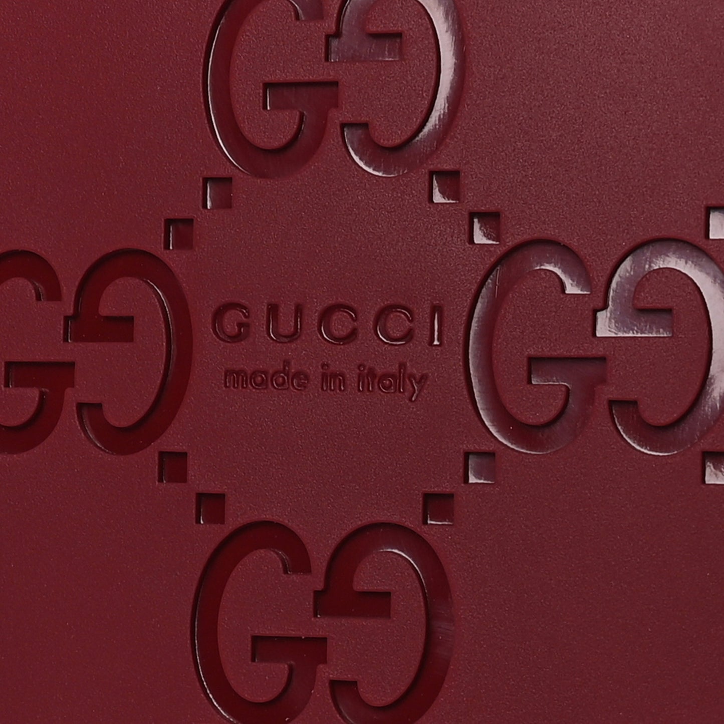 Guccissima GG Embossed Womens Sandals 37 Rosso Ancora