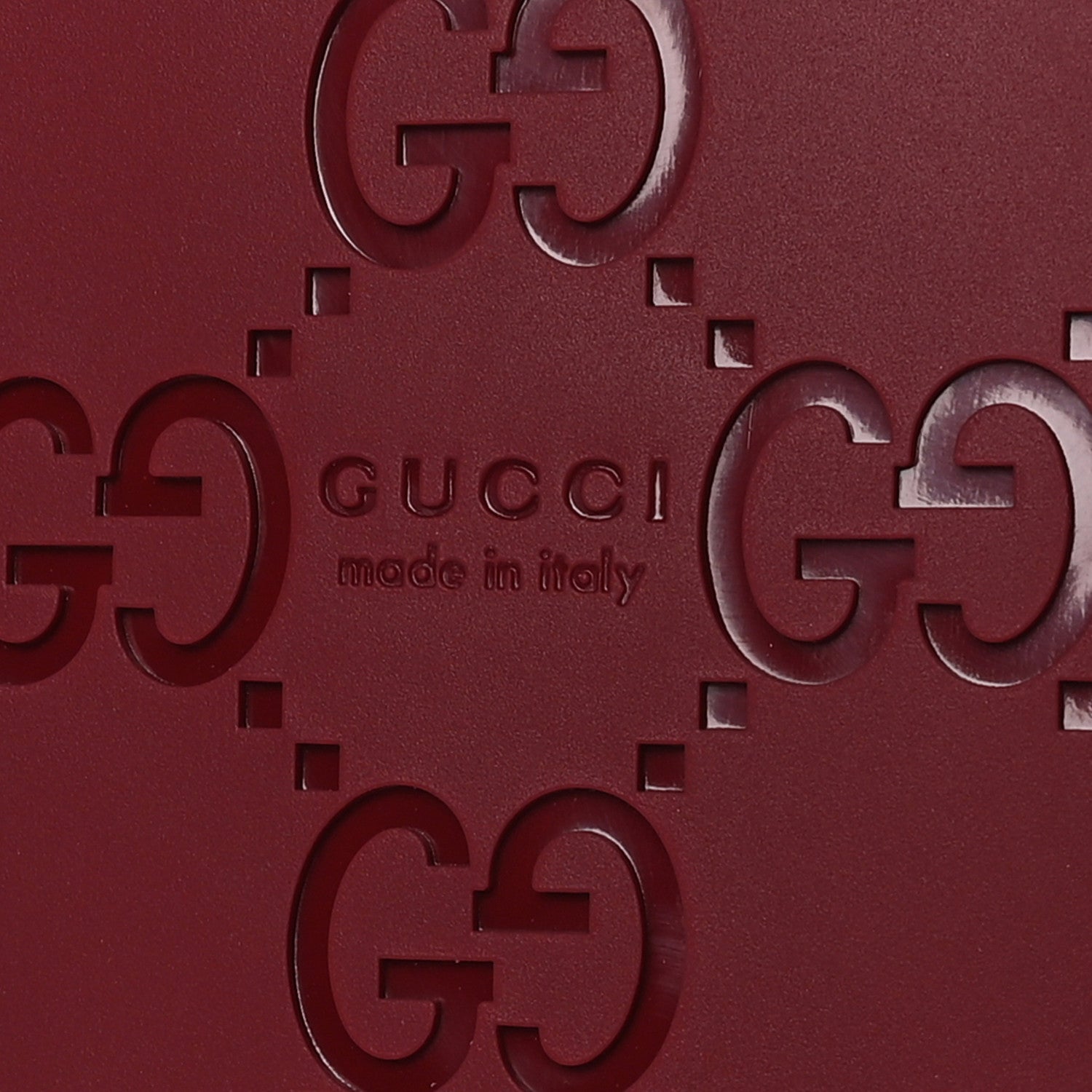 Gucci Guccissima GG Embossed Womens Sandals 37 Rosso Ancora 7 of 10