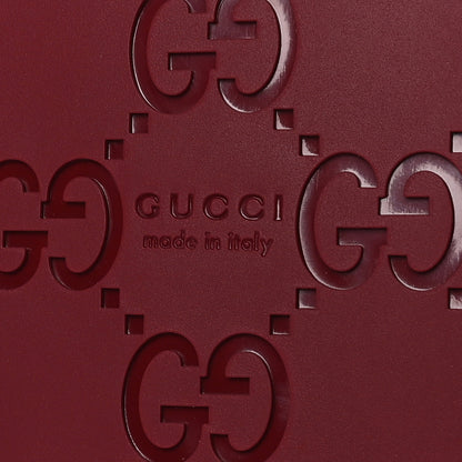 Gucci Guccissima GG Embossed Womens Sandals 37 Rosso Ancora 7 of 10