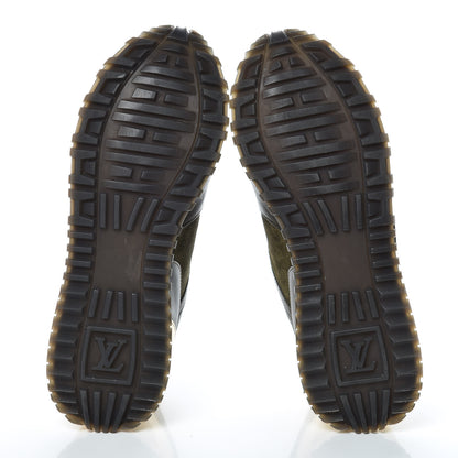 Louis Vuitton Calfskin Suede Run Away Sneakers 37 Kaki 7 of 9