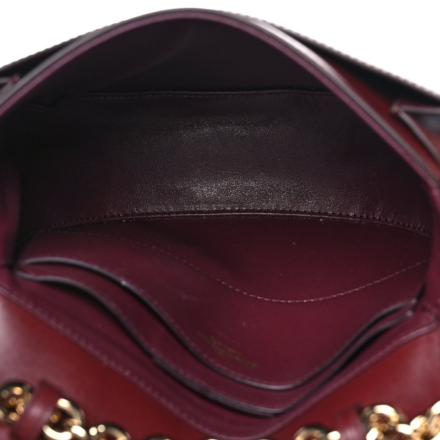 Calfskin Small Vela Flap Bag Wine