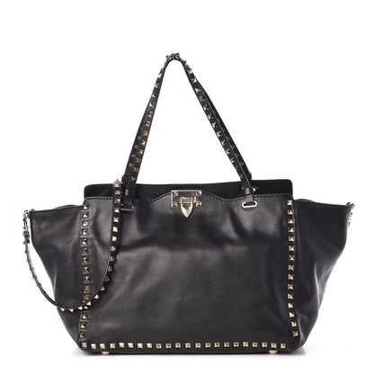 Valentino Garavani Vitello Medium Rockstud Tote Black 1 of 13