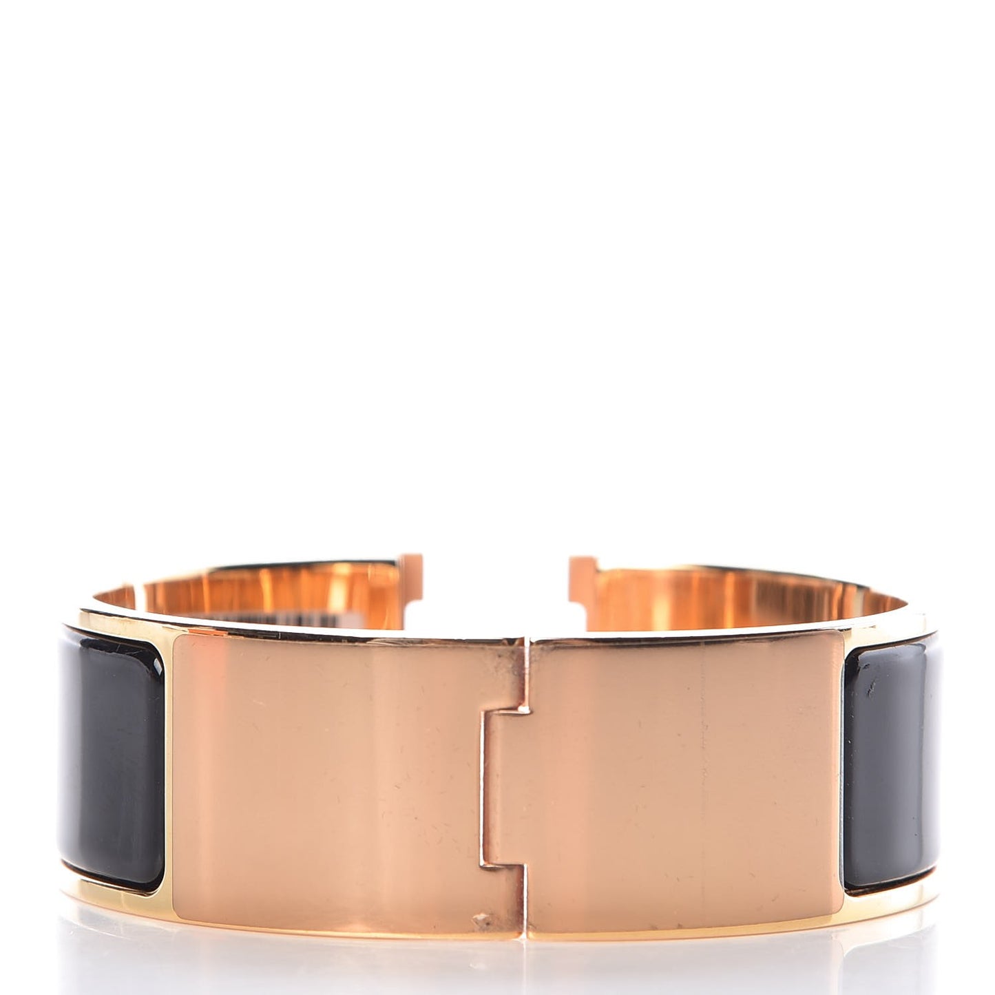 Enamel Wide Clic Clac H Bracelet PM Black