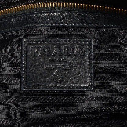 Prada Cervo Gaufre Satchel Nero Black 6 of 12