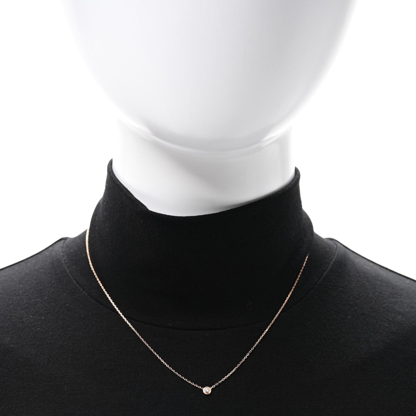 18K Pink Gold Diamond XS D'Amour Pendant Necklace