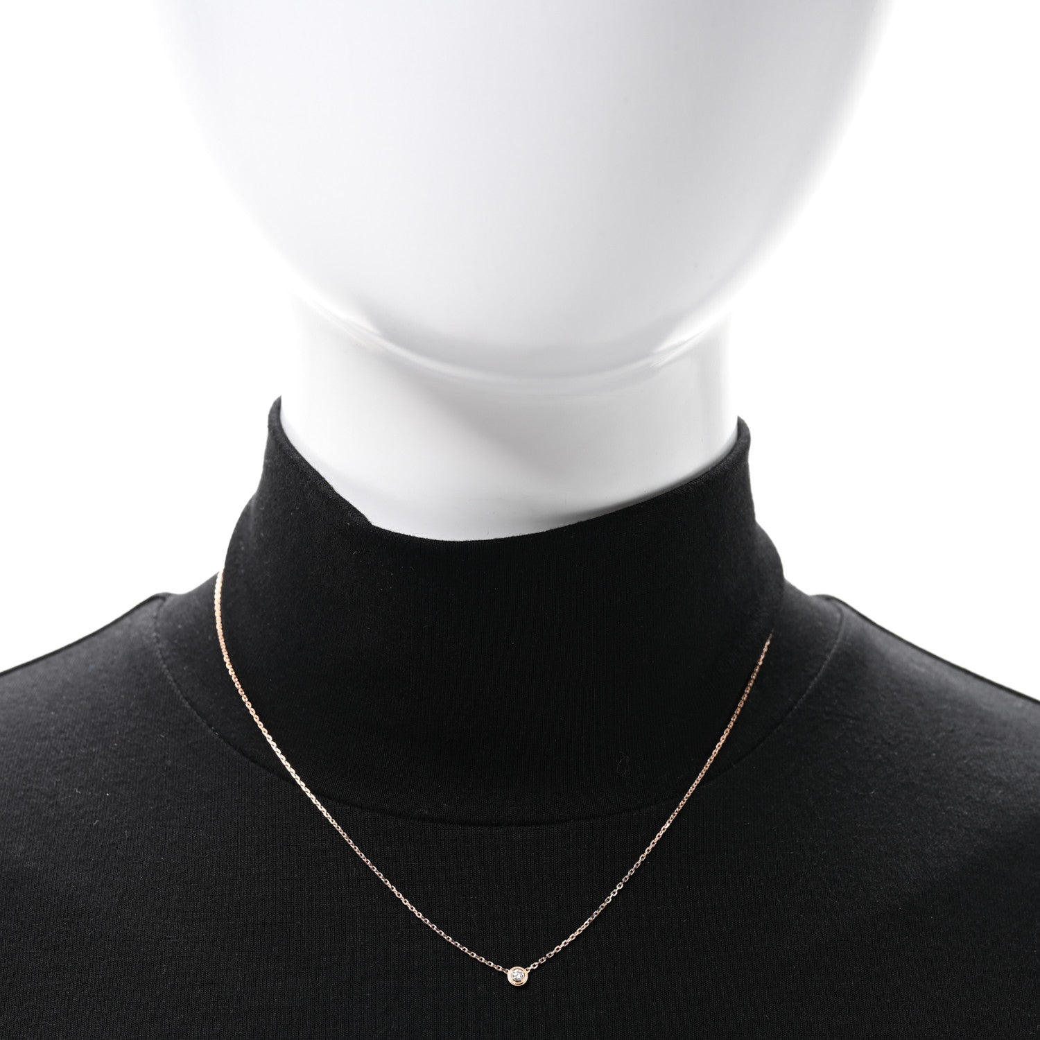 Cartier 18K Pink Gold Diamond XS D'Amour Pendant Necklace 2 of 5