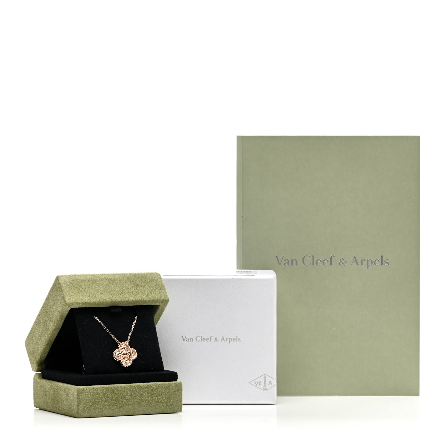18K Rose Gold Vintage Alhambra Pendant Necklace