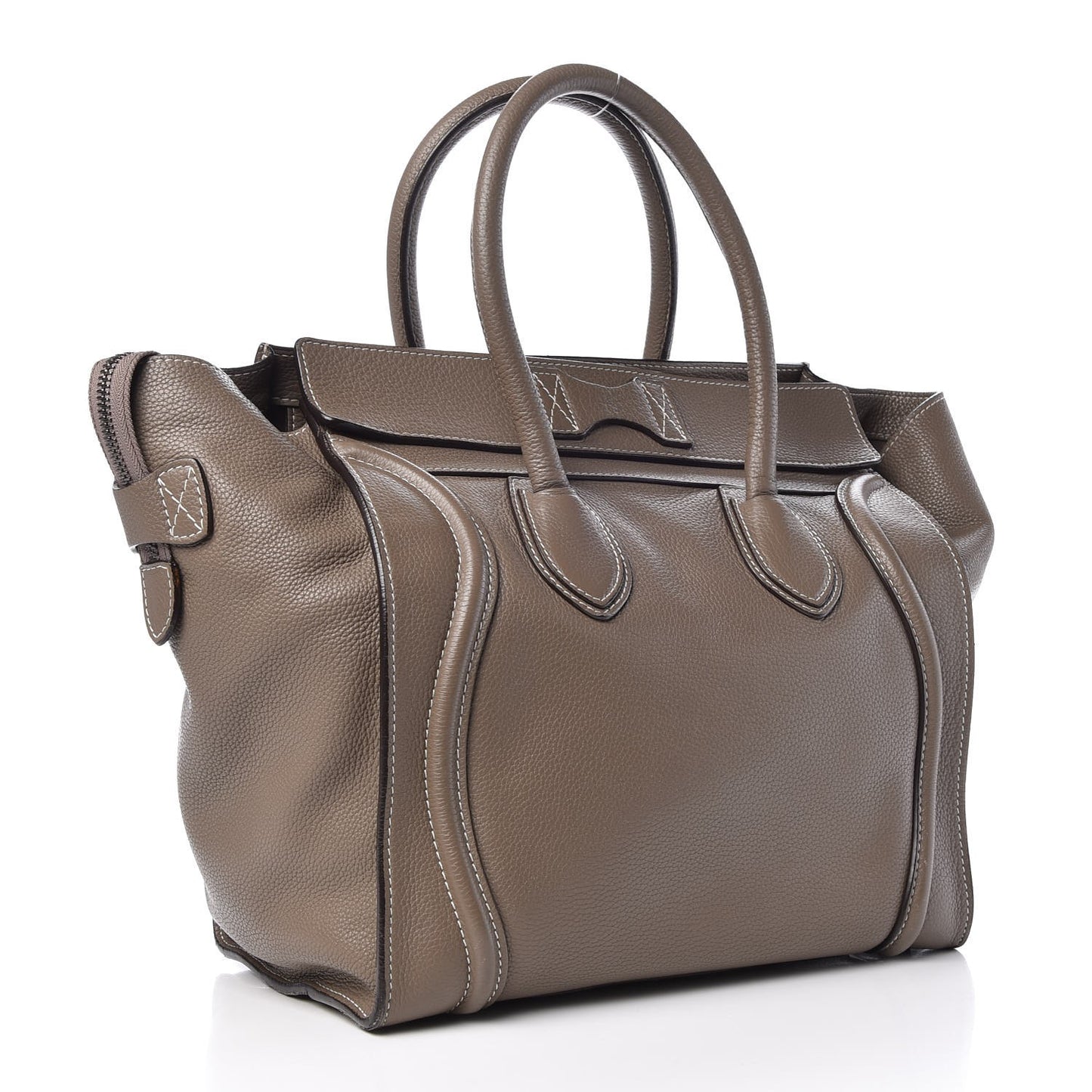 Drummed Calfskin Mini Luggage Souris