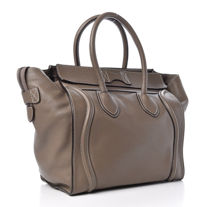 Celine Drummed Calfskin Mini Luggage Souris 3 of 8