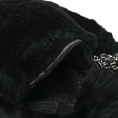 Chanel Orylag Rabbit Fur Triple Chain Single Flap Black 11 of 11