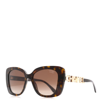 Chanel Acetate Strass Square Sunglasses 5422-B Tortoise 1 of 8