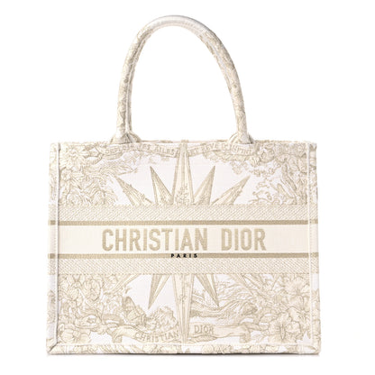 Christian Dior Canvas Embroidered Medium Rêve d'Infini Book Tote Gold 1 of 9