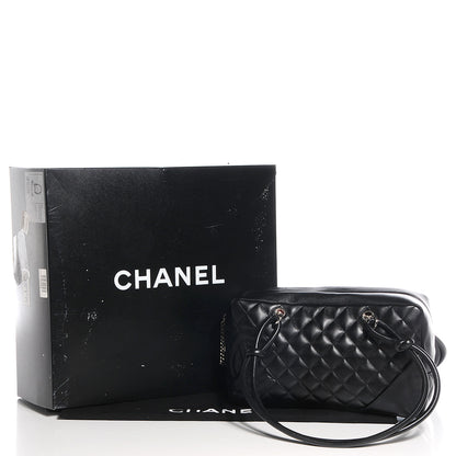 Chanel Calfskin Quilted Large Cambon Bowler Black 5 of 8