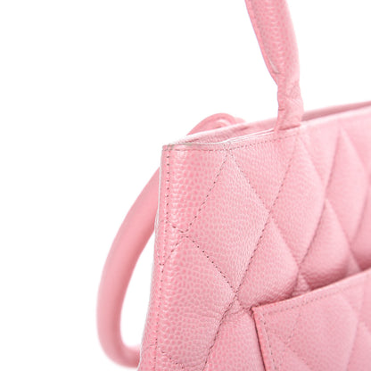 Chanel Caviar Quilted Medallion Tote Light Pink 12 of 15
