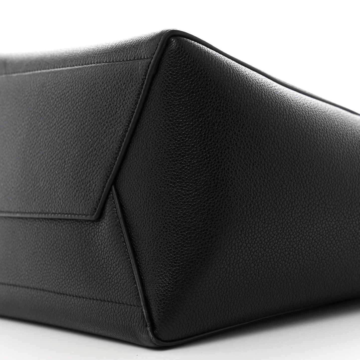 Soft Grained Calfskin Sangle Bucket Bag Black