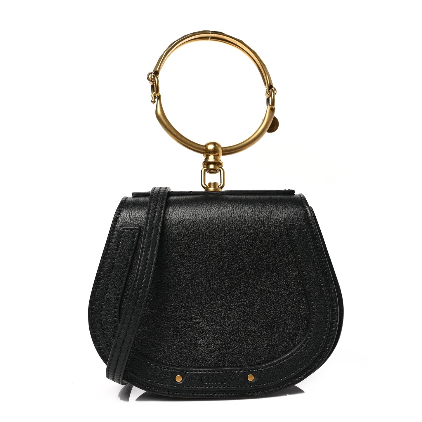 Calfskin Small Nile Bracelet Bag Black