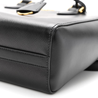 Prada Saffiano Soft Calfskin Small Zippered Tote Black 9 of 9