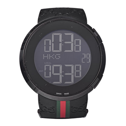 Gucci Stainless Steel Rubber 45mm Digital I-Gucci Web Watch Black 1 of 6