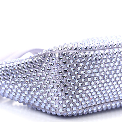 Prada Satin Crystal Mini Re-Edition 2000 Bag Glicine 8 of 9