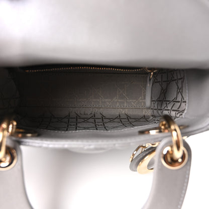 Christian Dior Metallic Lambskin Cannage Mini Lady Dior Grey 8 of 19