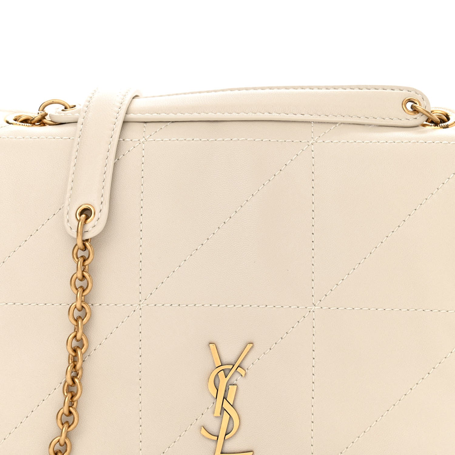 Saint Laurent Lambskin Matelasse Monogram Mini Jamie 4.3 Blanc Vintage 8 of 11