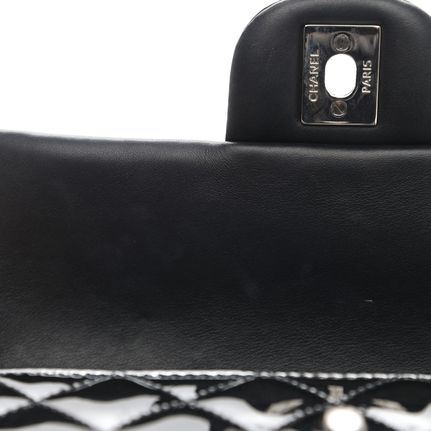 Chanel Patent Calfskin Quilted Mini Rectangular Flap Black 10 of 11