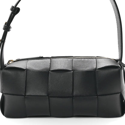 Bottega Veneta Lambskin Maxi Intrecciato Small Brick Cassette Bag Black 9 of 12