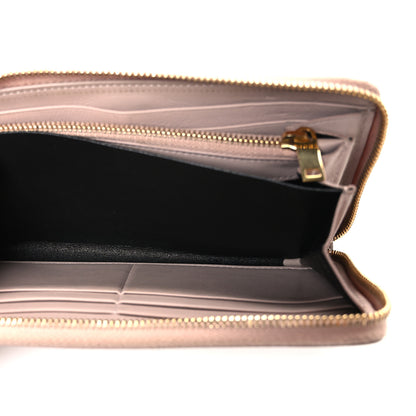 Saint Laurent Calfskin Monogram Zip Around Wallet Pale Pink 5 of 6